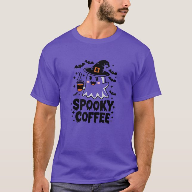 T-shirt Spooky Coffee retro (Devant)