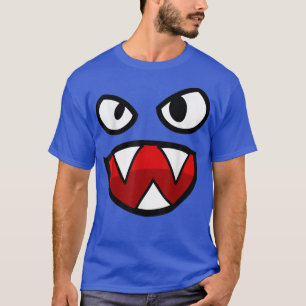 T-shirt Spooky Face , Scary Angry Face Pointy Teeth