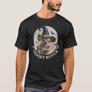 T-shirt Spooky Heifer Cute Cow Halloween Cow Vintage Retro