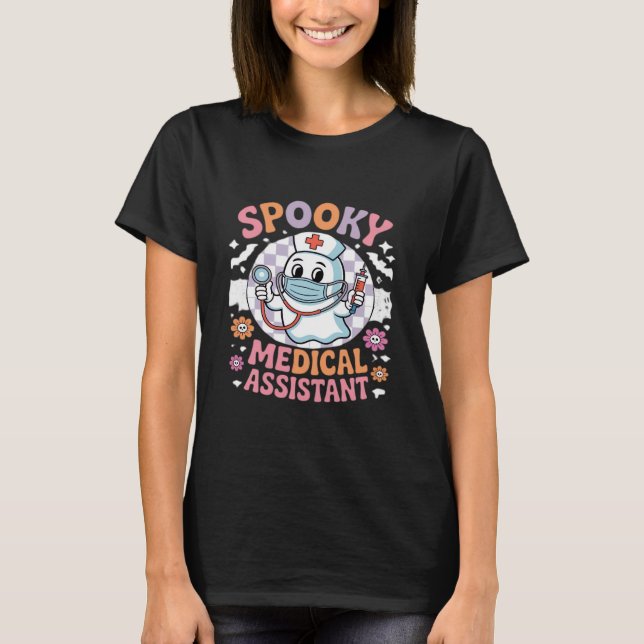 T-shirt Spooky Medical Assistant Cute Halloween Essential  (Devant)