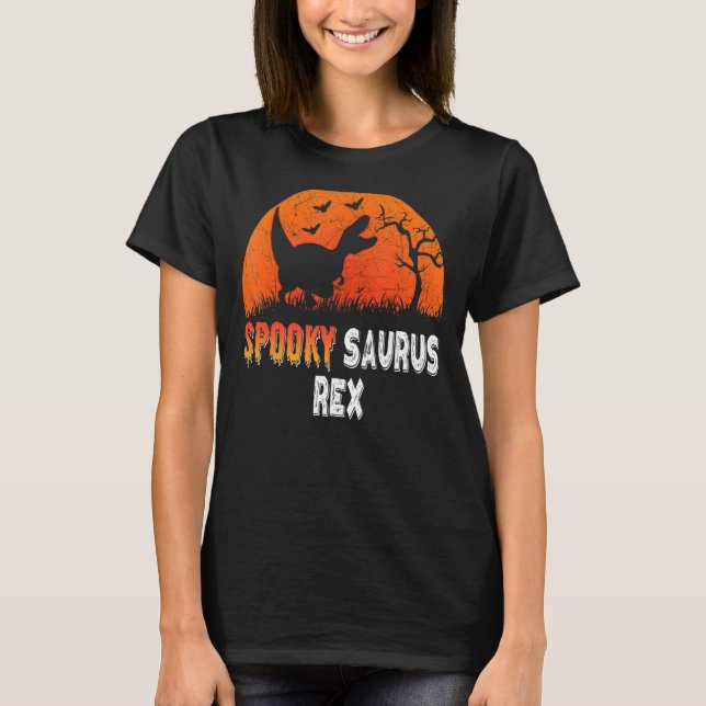 T-shirt Spooky Saurus Rex T Rex Halloween Dinosaur for Kid (Devant)