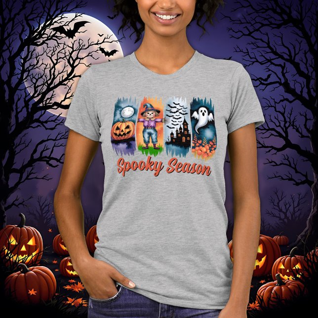 T-shirt Spooky Season Halloween Fall Autumn Brush Strokes (Créateur téléchargé)