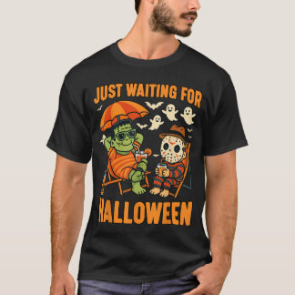 T-shirt Spooky Summer Skeleton Just Waiting For Halloween