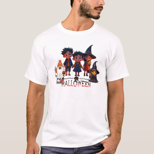 T-shirt Spooky Sweet Halloween Friends - Adorable Cartoon  (Devant)