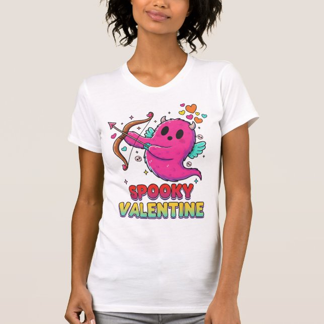 T-shirt Spooky Valentine Tee for Horror-Lovers in Love (Devant)