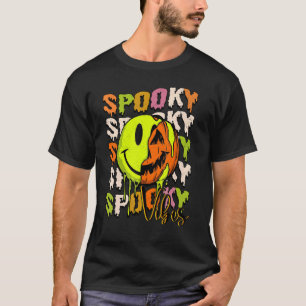 T-shirt Spooky Vibes Dripping Creepy Smile Face Pumkin Ha
