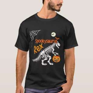 T-shirt Spookysaurus Rex Halloween T-Rex Skeleton