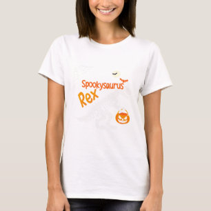 T-shirt Spookysaurus Rex Halloween T-Rex Skeleton Femme