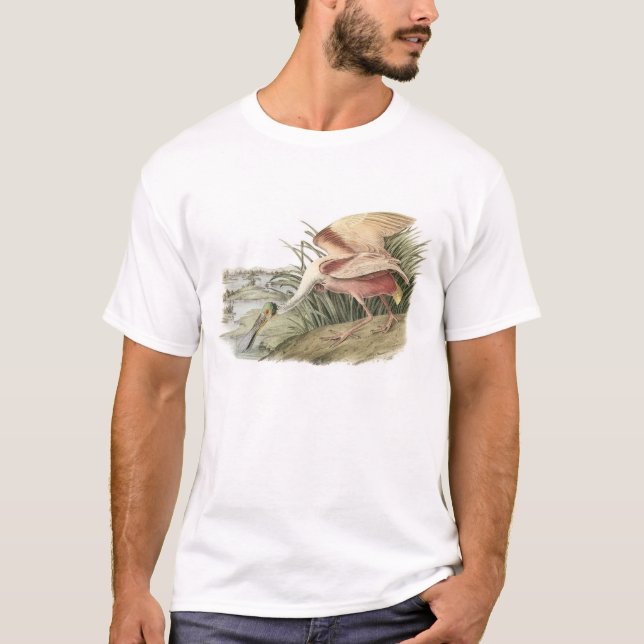 T-shirt Spoonbill de roseate par Audubon (Devant)