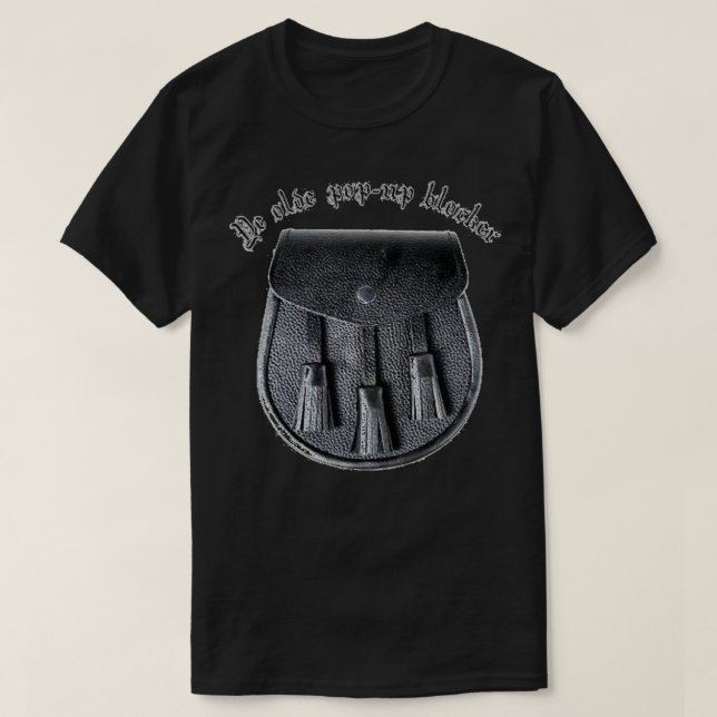 T-shirt Sporran Ye Olde PopUp Blocker 1 (Design devant)