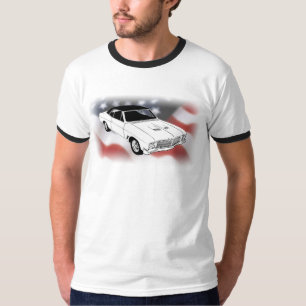 T-shirt Sport 1966 de mamie de Buick au-dessus de drapeau