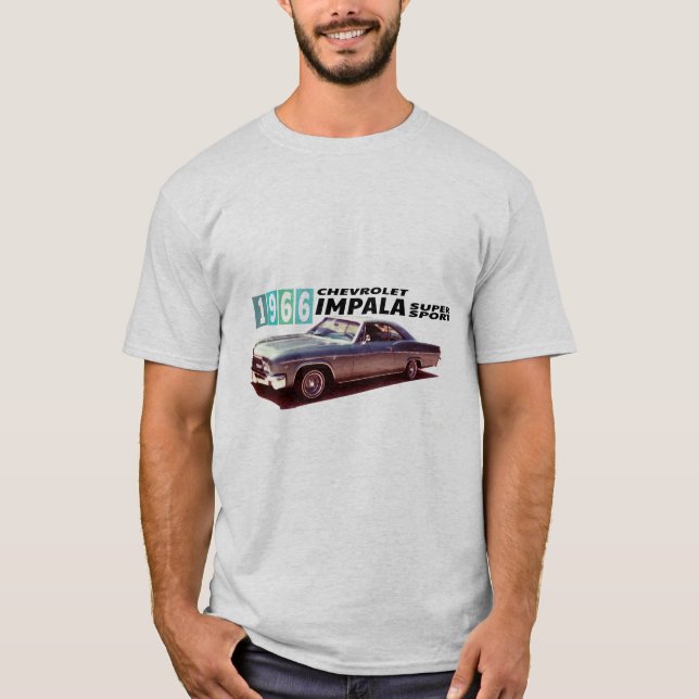 T-shirt Sport 1966 superbe de Chevrolet Impala (Devant)