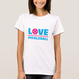 T-shirt sport blanc Love Pickleball pour femmes