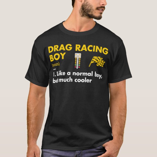 T-shirt Sport Boy Definition Drag Racing (Devant)