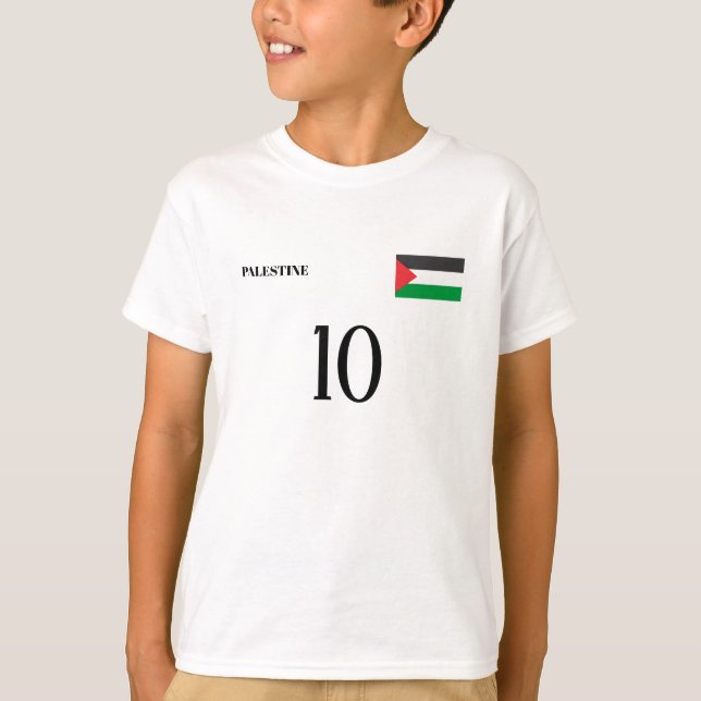 T-shirt Sport customisé Nom drapeau numéro Palestine (Devant)