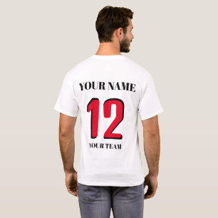 T-shirt Sport customisé Nom icône ou indicateur