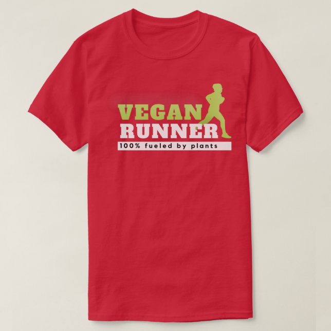 T-shirt sport de coureur végétalien (Design devant)