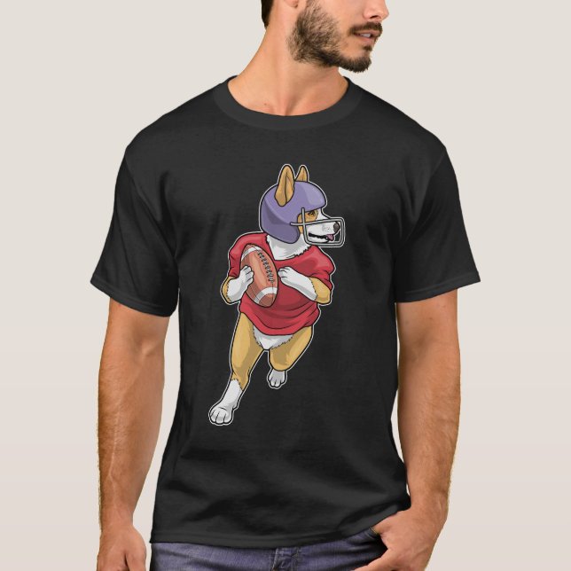 T-shirt Sport de football américain Corgi (Devant)