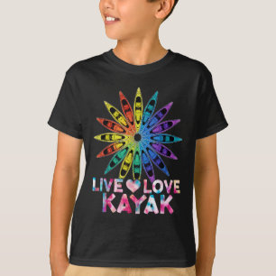 T-shirt Sport de pagaie de bateau en canoë Kayakiste Vivre