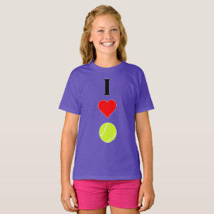 T-shirt Sport de verticale de tennis d'amour du joueur de