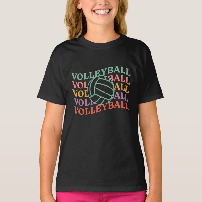 T-shirt Sport de volley-ball rétro (Devant)