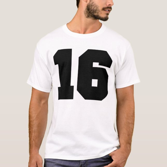 T-shirt Sport du numéro 16 (Devant)