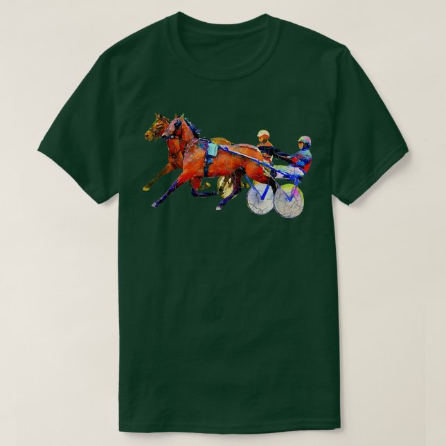 T-shirt Sport Horse Race et Harnais Racing T-Shi (Design devant)