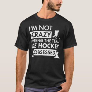 T-shirt Sport Je Ne Suis Pas Fou Hockey Sur Glace