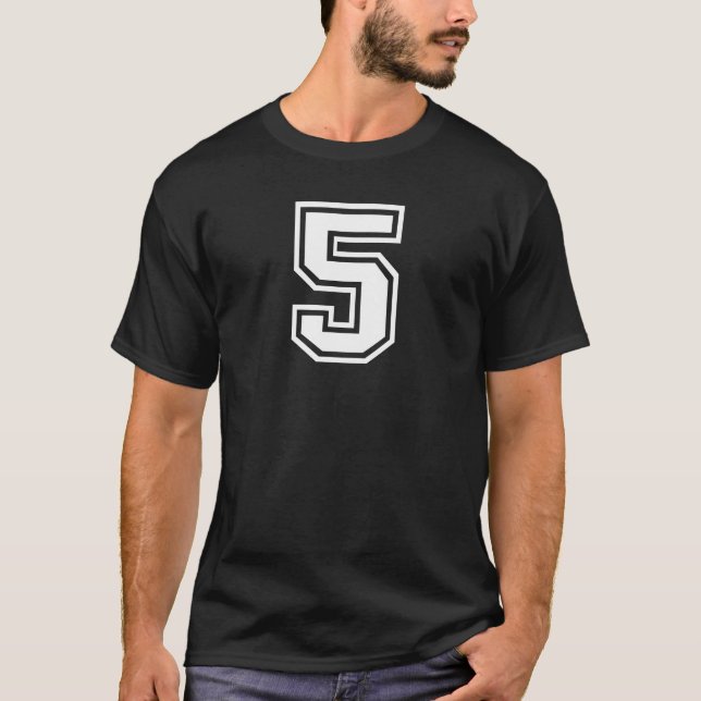 T-shirt Sport Jersey Favori Lucky Numéro #5 (Devant)