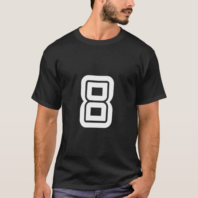 T-shirt Sport Jersey Favori Lucky Numéro #8 (Devant)