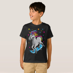 T-shirt Sport magique de patinage de licorne d'animaux