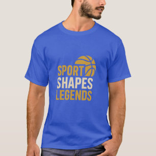 T-shirt Sport Shapes Legends Basketball Typography Logo
