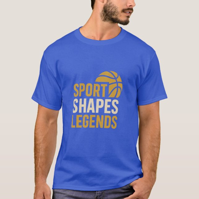 T-shirt Sport Shapes Legends Basketball Typography Logo (Devant)