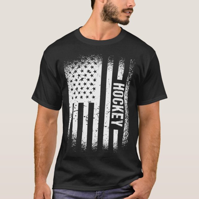 T-shirt Sport Us Drapeau Hockey 1 (Devant)