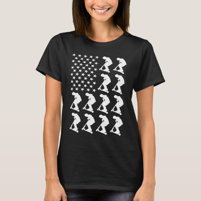 T-shirt Sport Us Drapeau Scooter 4 (Devant)