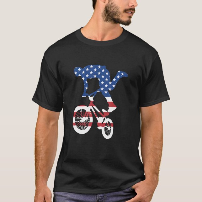 T-shirt Sport Us Flag BMX_3 (Devant)