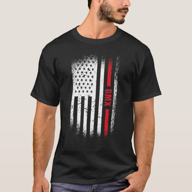 T-shirt Sport Us Flag BMX_6 (Devant)