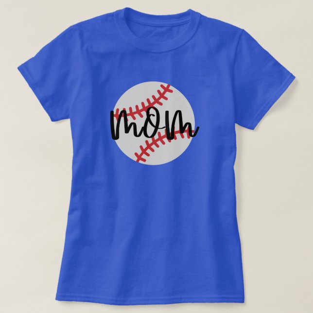 T-Shirt Sportif Maman de Baseball (Design devant)