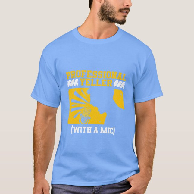 T-shirt Sports Announcer Commentator Professional Yeller f (Devant)