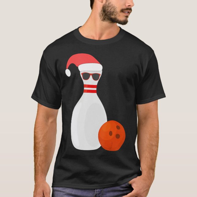 T-shirt Sports Christmas Bowling - Snowman Bowling (Devant)
