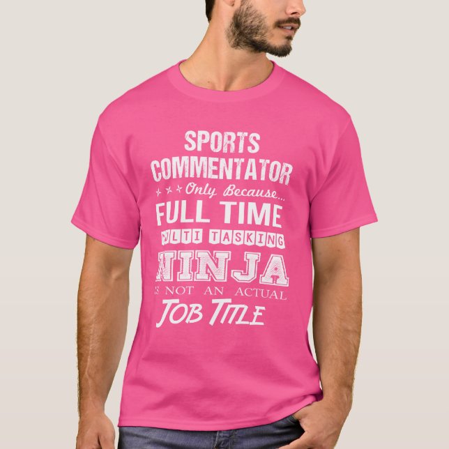 T-shirt Sports Commentator Multitasking Ninja Jo gift (Devant)