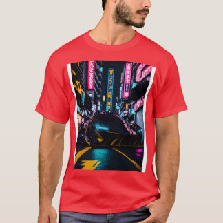 T-shirt Sports Dark Neon en japonais Neon City 4