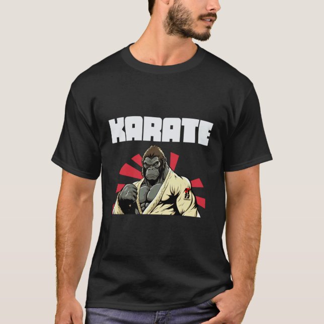 T-shirt Sports de combat Karaté Gorille (Devant)