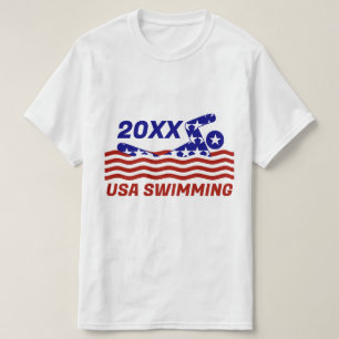 T-shirt Sports de natation patriotiques aux USA