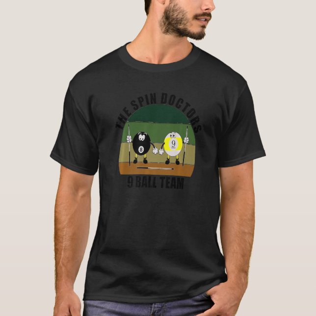 T-shirt Sports de Queue Billard Équipe The Spin Doctors 9  (Devant)