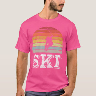 T-shirt Sports d'hiver de ski vintage Ski vintage rétro