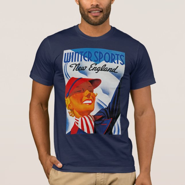 T-shirt Sports d'hiver en Nouvelle-Angleterre (Devant)