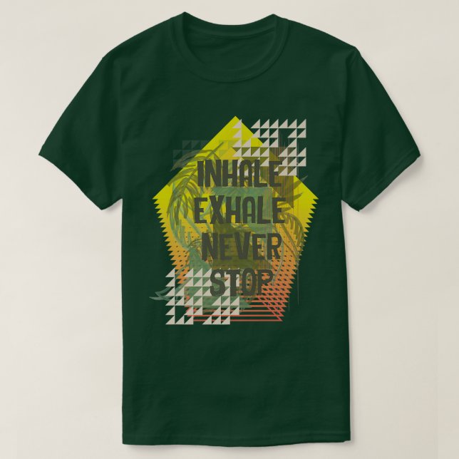 T-shirt Sports Fitness Gym Inhale Ehale Yoga Medit (Design devant)