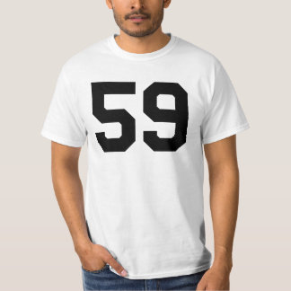 T-shirt Sports Jersey Black Favorite Lucky Number #59