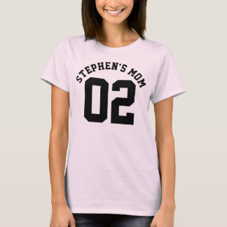 T-shirt Sports Maman Personnalisée Nom de l'enfant Jersey